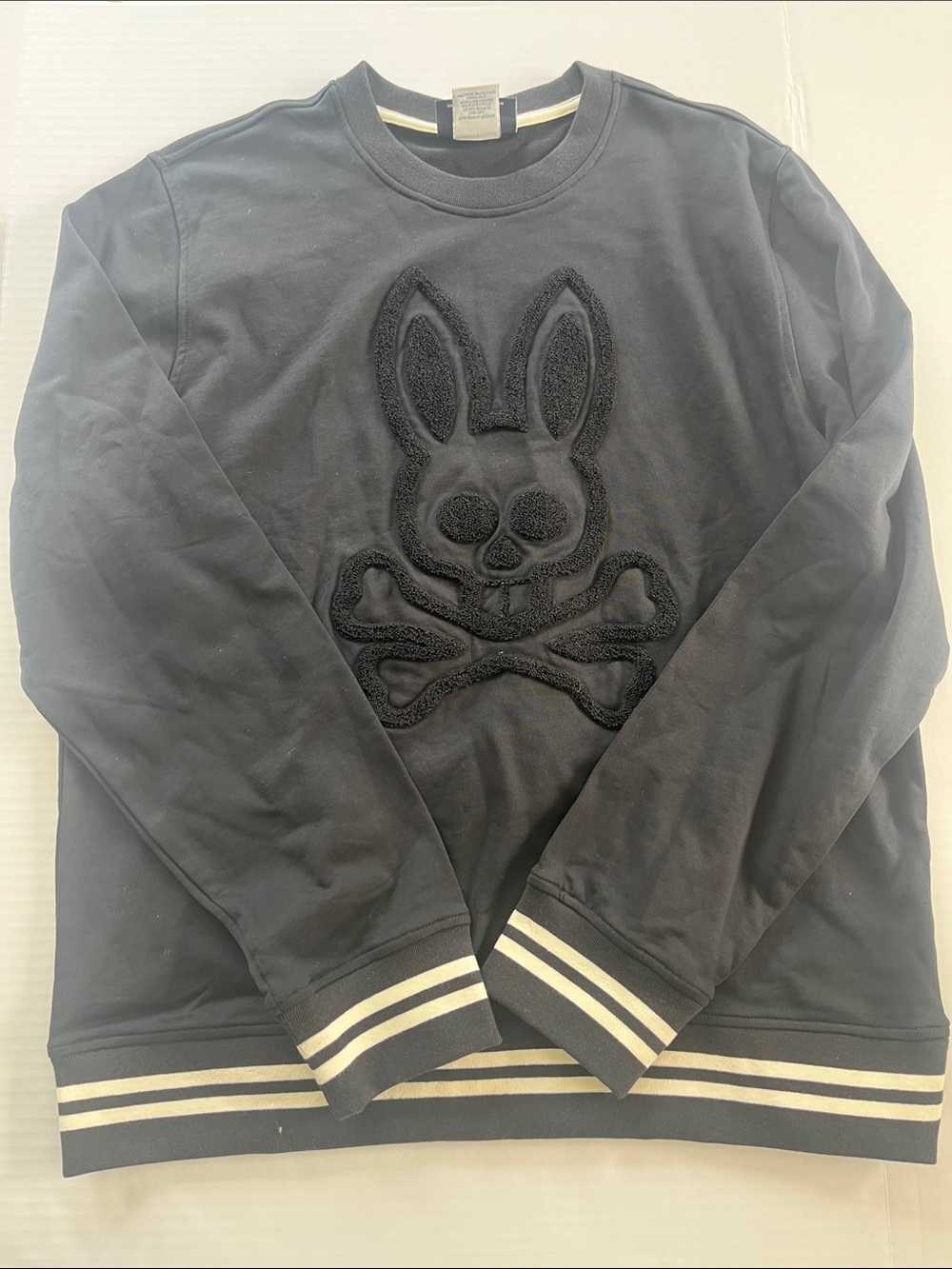Black Men's Psycho Bunny Crewneck Sweater